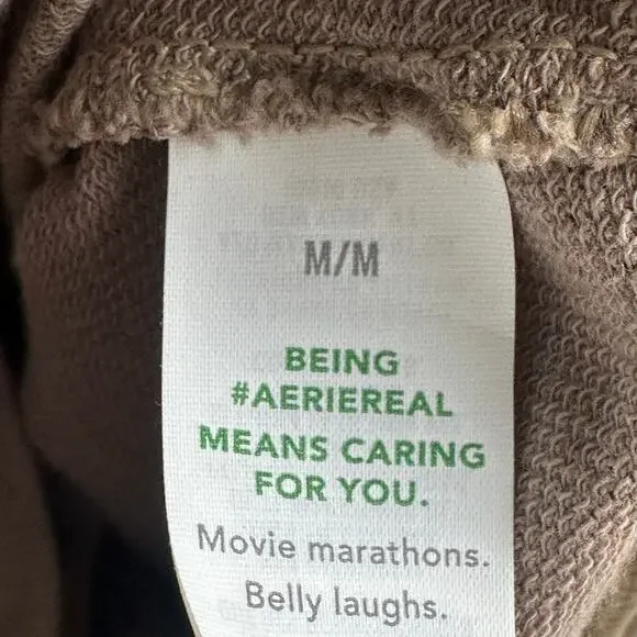 Aerie Airy Crochet Lace Trim Button Front Cardigan Top – Taupe | M - Picture 8 of 9